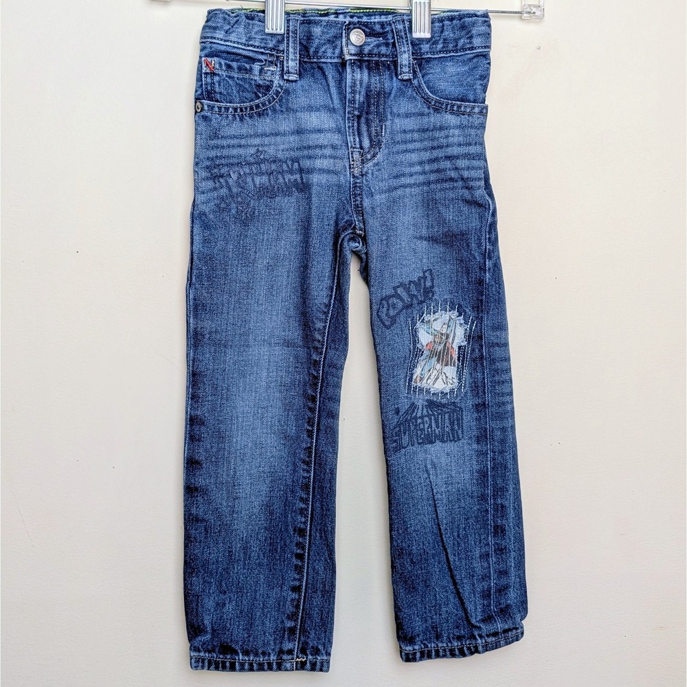 Junk Food Gap Kids SUPERMAN Patch Denim Jeans Size 3 Years